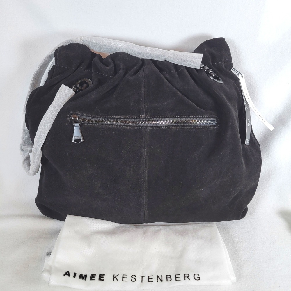 Aimee Kestenberg Black Suede Shoulder Bag
